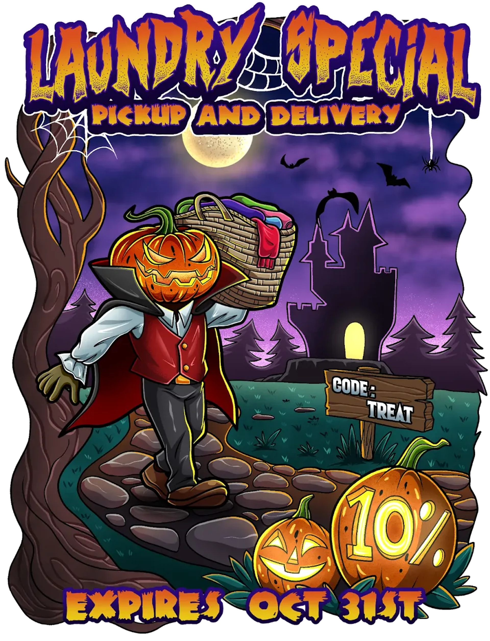 Laundry Pickup And Delivery Service Halloween Special