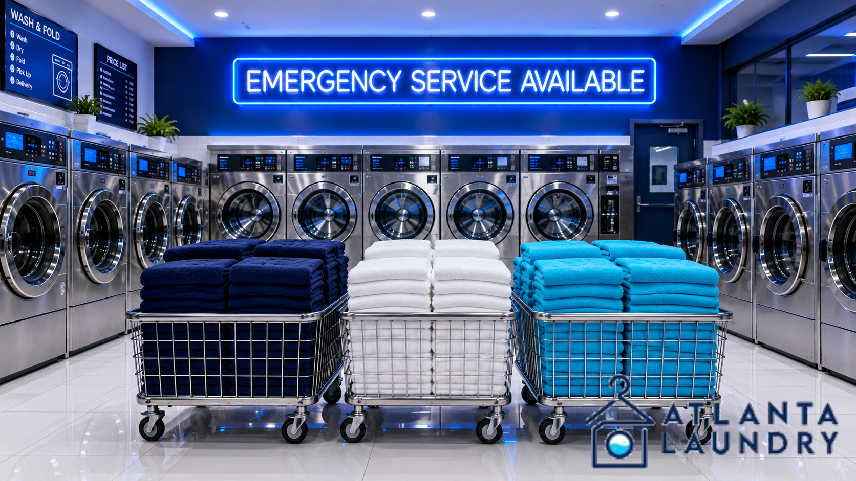 Emergency Commercial Laundry Service In Atlantic Station, Atlanta