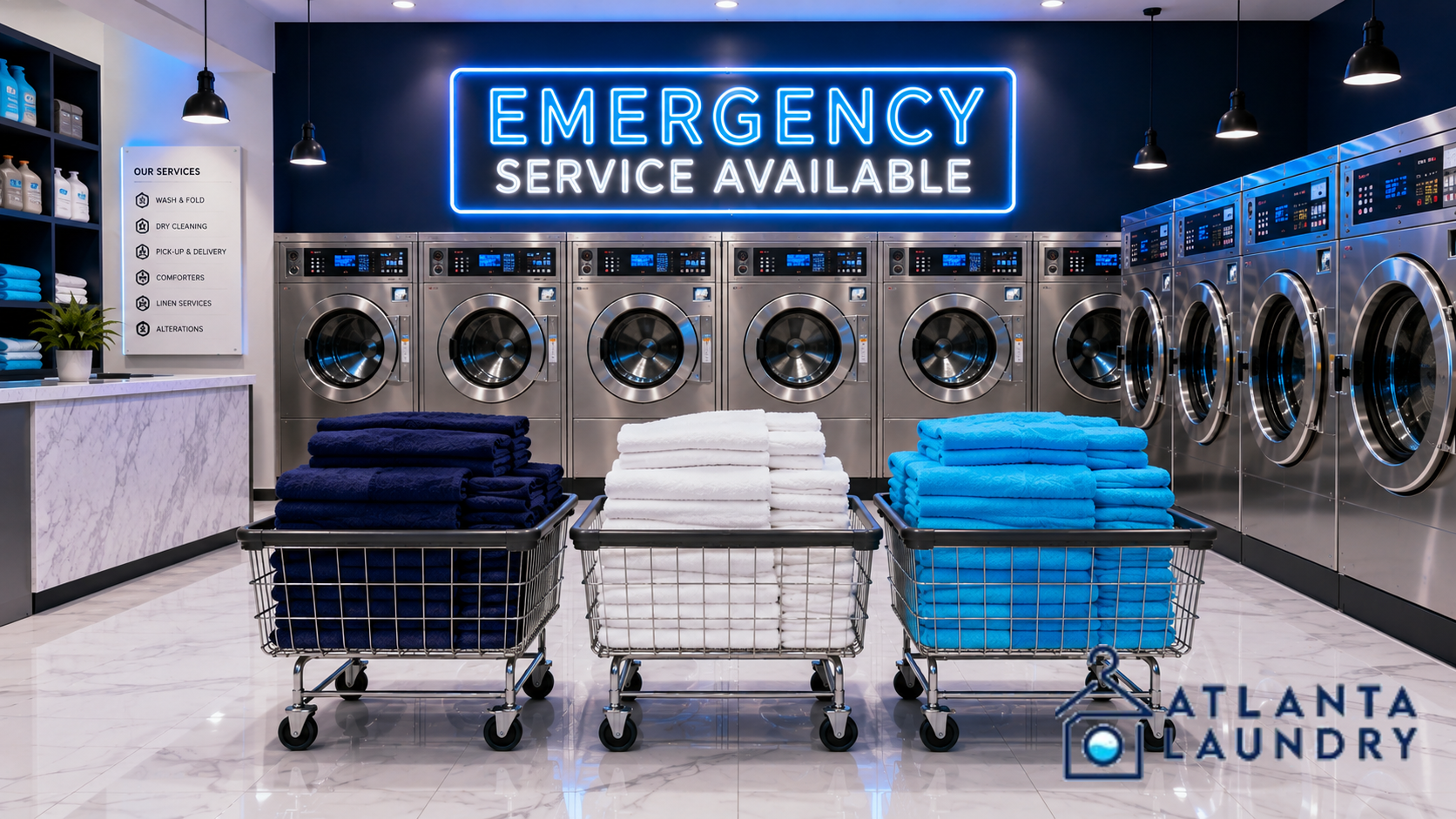 Emergency Commercial Laundry Service In Five Points, Atlanta