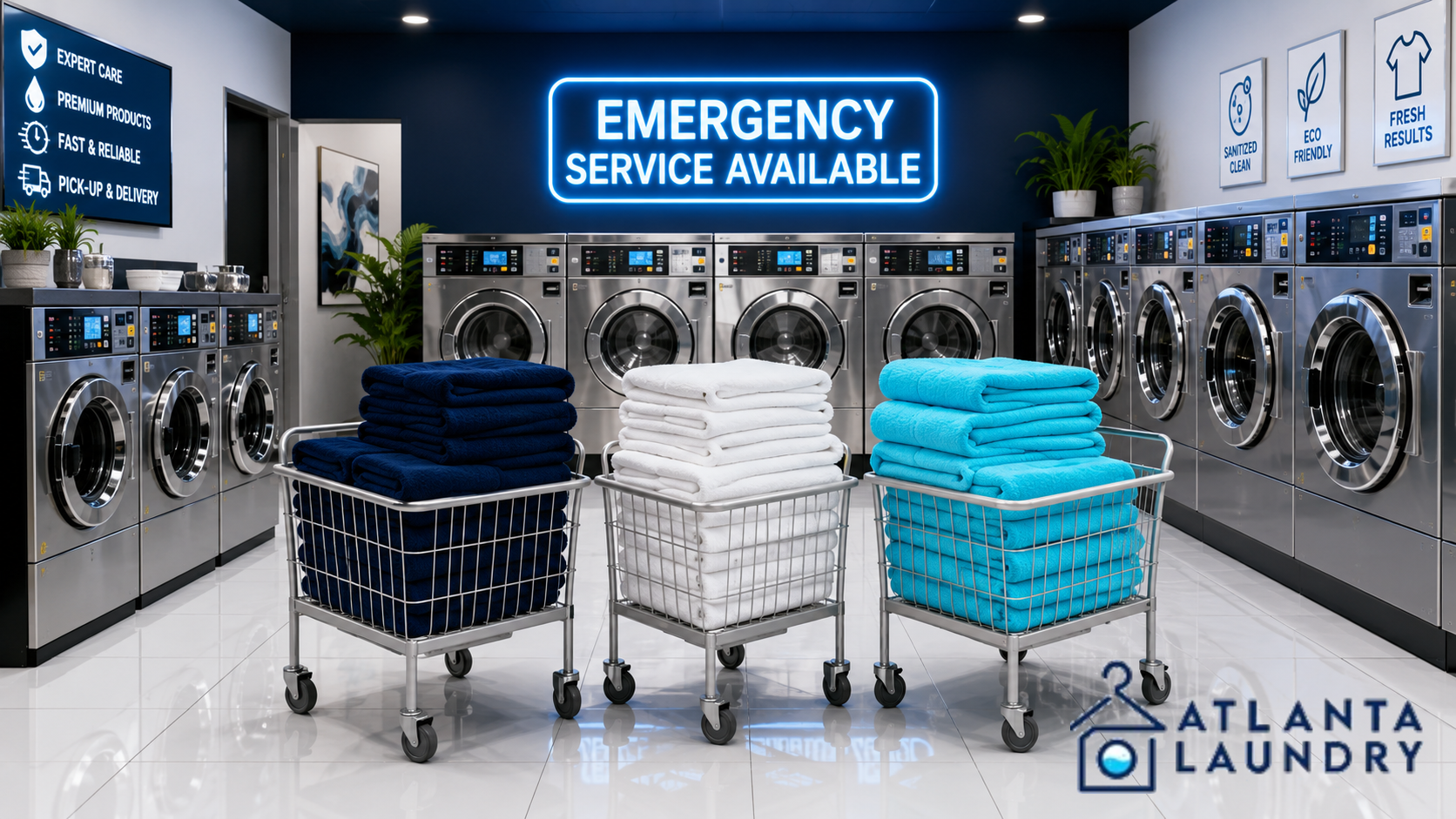 Emergency Commercial Laundry Service In Oakland, Atlanta