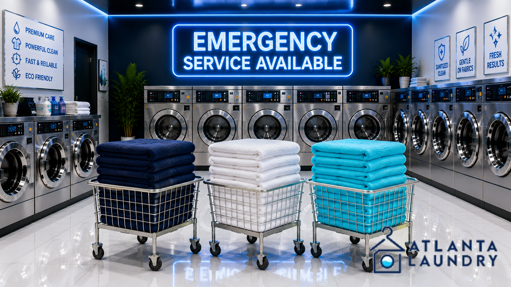 Emergency Commercial Laundry Service In Midtown Core, Atlanta