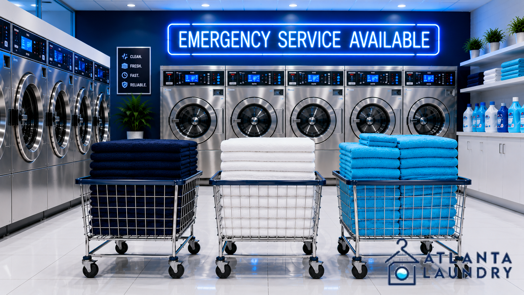 Emergency Commercial Laundry Service In Peachtree Center, Atlanta