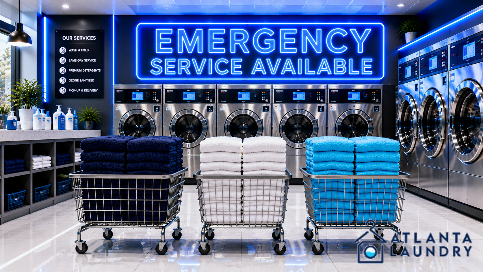 Emergency Commercial Laundry Service In Tuxedo Park, Atlanta