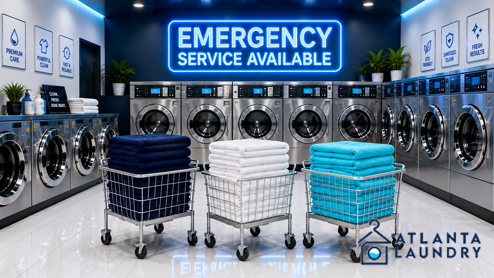 Emergency Commercial Laundry Service In Midtown West, Atlanta