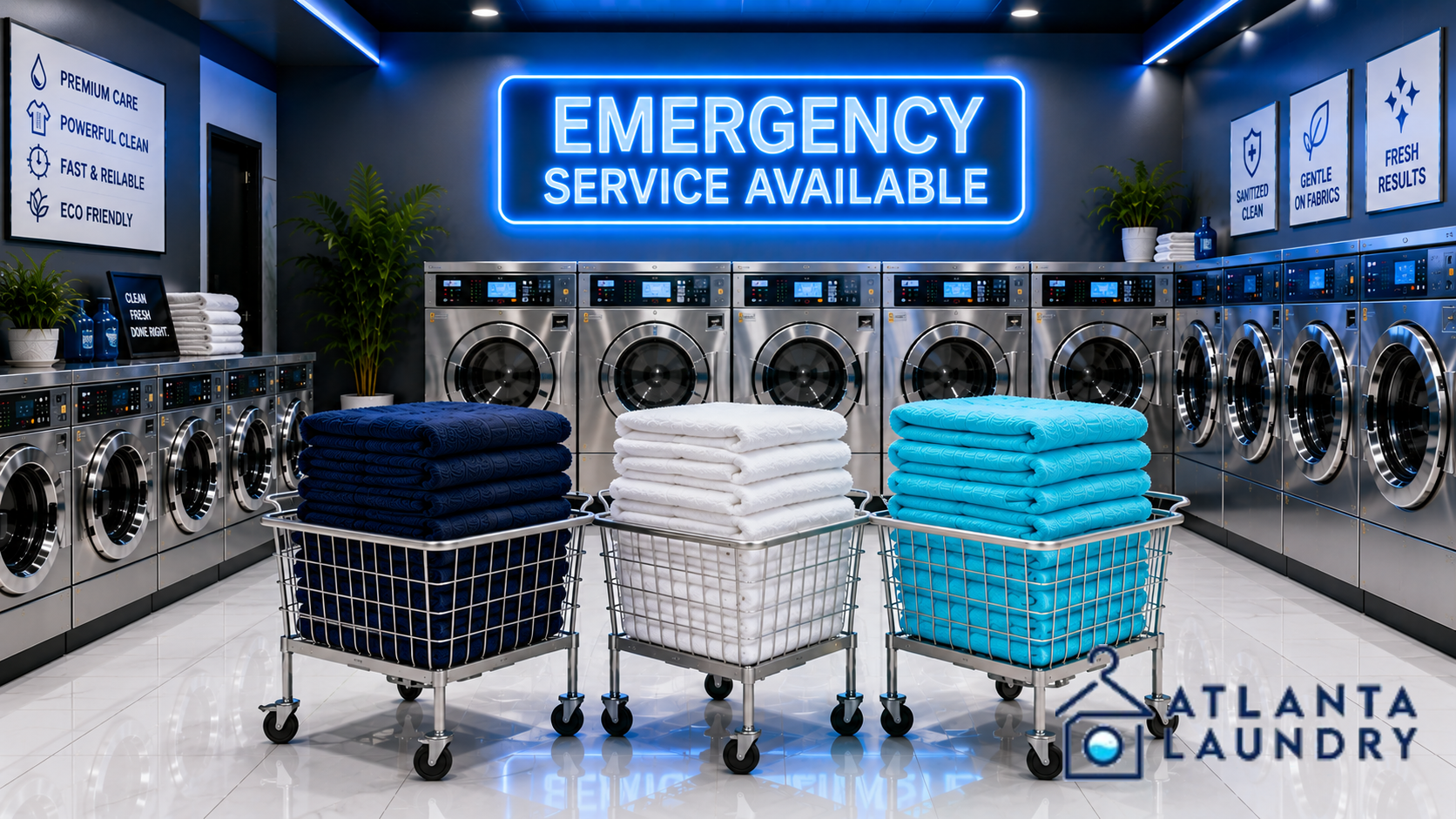 Emergency Commercial Laundry Service In Marietta Street Artery, Atlanta