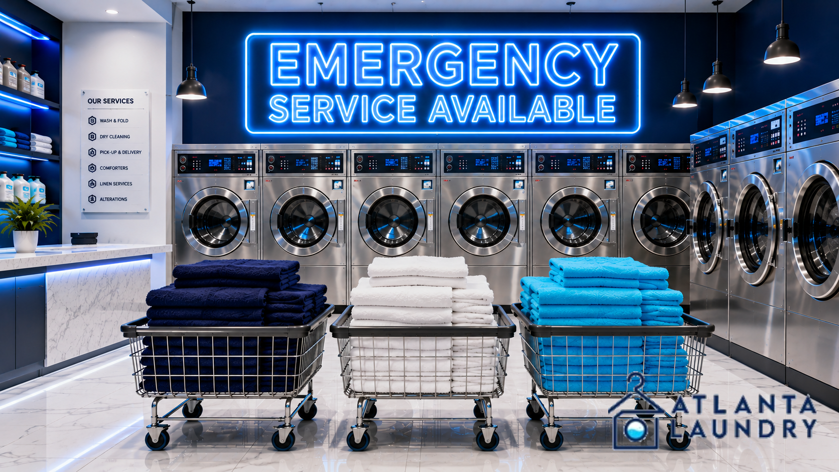 Emergency Commercial Laundry Service In Grant Park, Atlanta