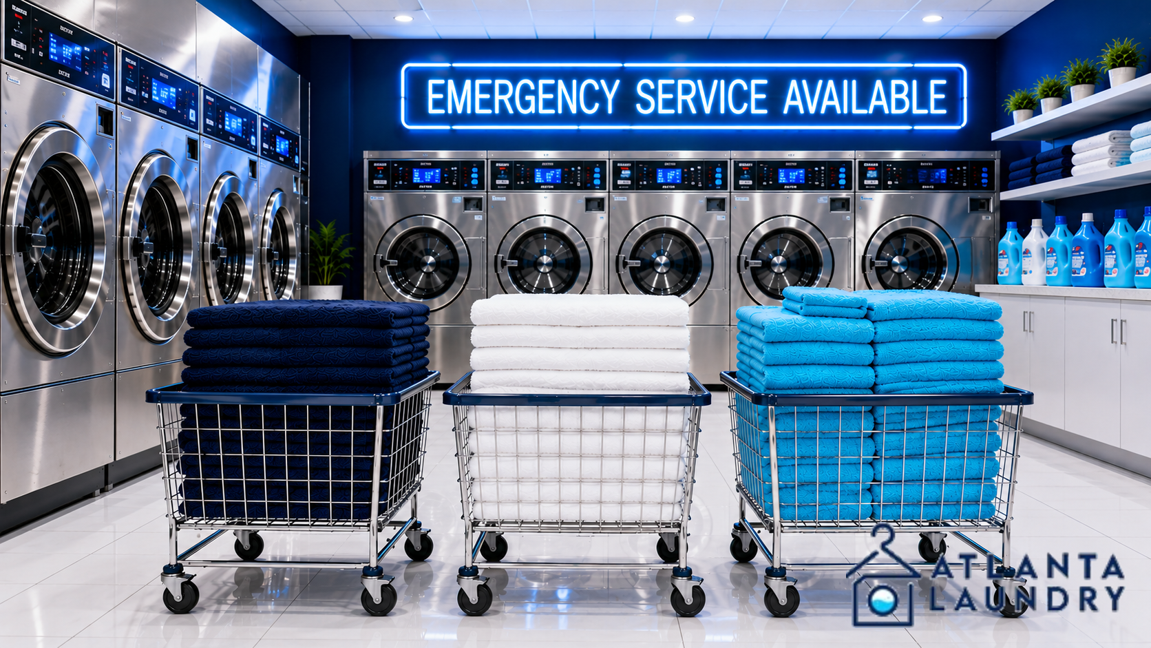 Emergency Commercial Laundry Service In Peachtree Heights West, Atlanta