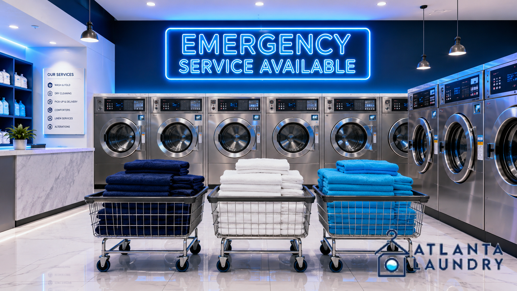 Emergency Commercial Laundry Service In Fairlie Poplar, Atlanta